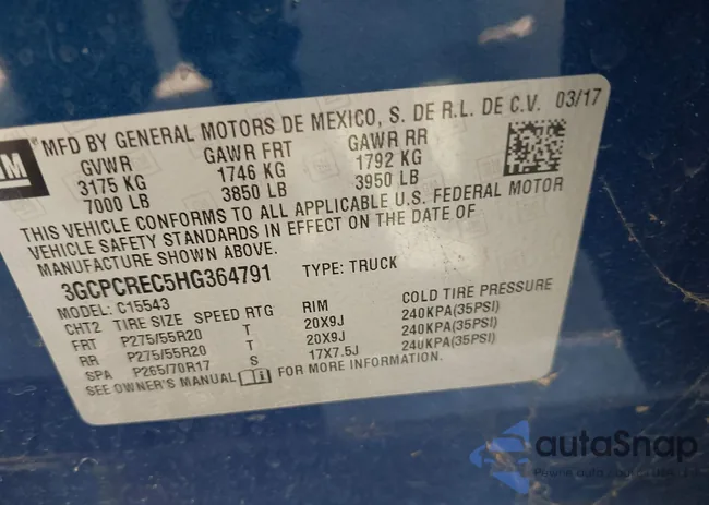 3GCPCREC5HG364791: 43395226