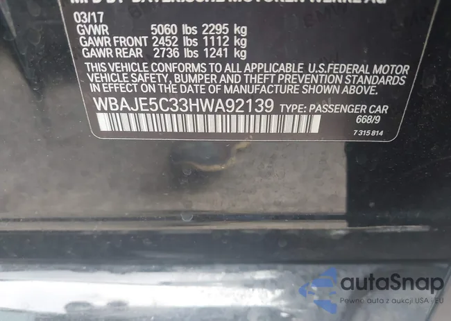 WBAJE5C33HWA92139: 43395228