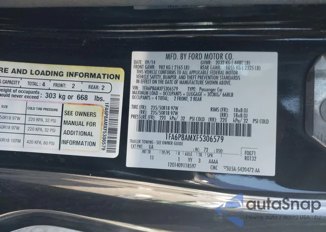 1FA6P8AMXF5306579: 43394295