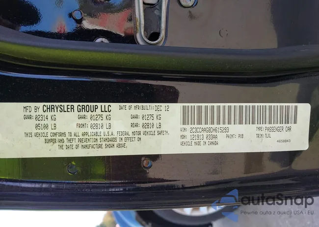 2C3CCAAG8DH615293: 43394476