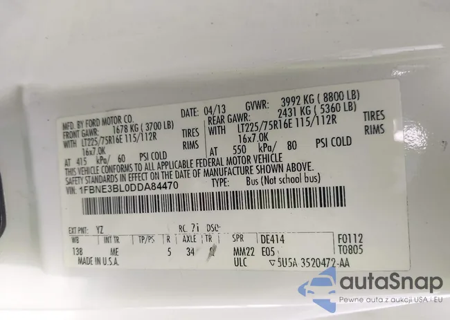 1FBNE3BL0DDA84470: 43394617