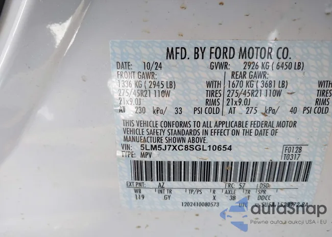 5LM5J7XC8SGL10654: 43395692