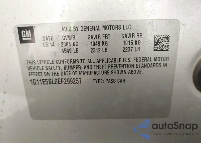 1G11E5SL6EF299257: 43395747