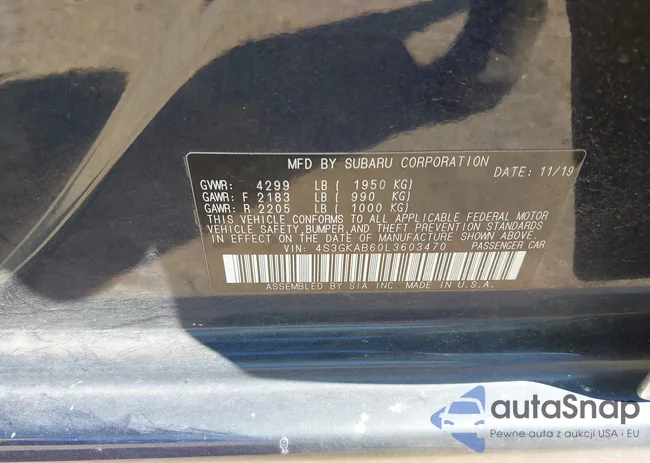 4S3GKAB60L3603470: 43395821