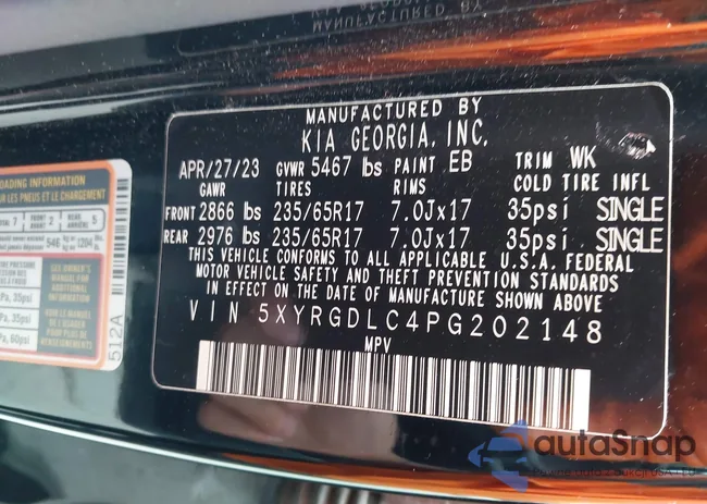 5XYRGDLC4PG202148: 43395852