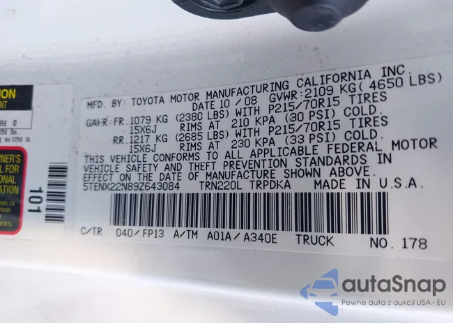 5TENX22N89Z643084: 43395958