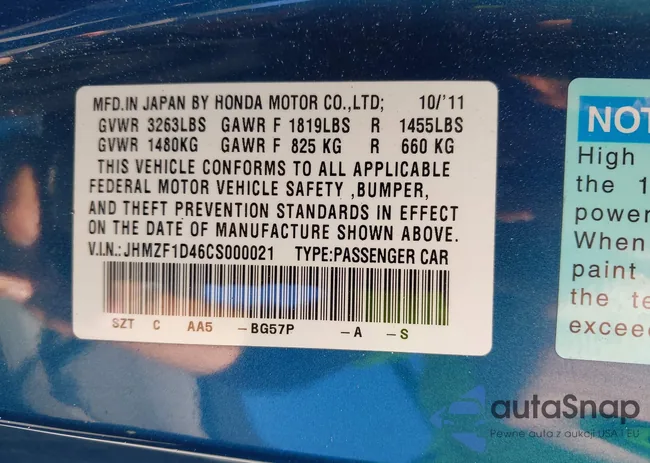 JHMZF1D46CS000021: 43395961