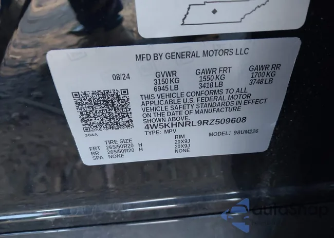 4W5KHNRL9RZ509608: 43396015