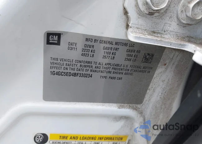 1G4GC5ED4BF330234: 43396034