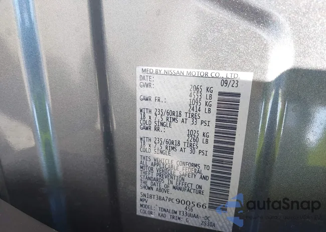 5N1BT3BA7PC900566: 43396071