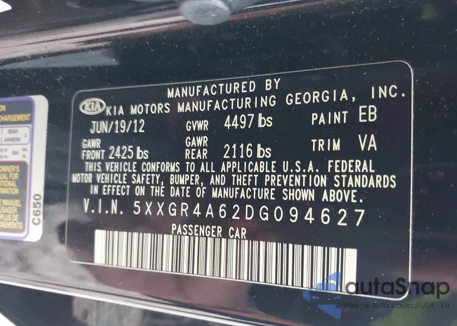 5XXGR4A62DG094627: 43396103