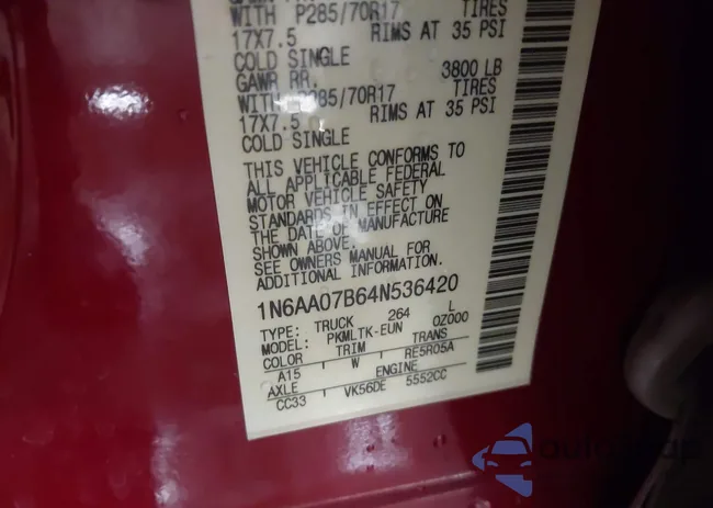 1N6AA07B64N536420: 43396156