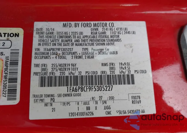 1FA6P8CF9F5305227: 43395313