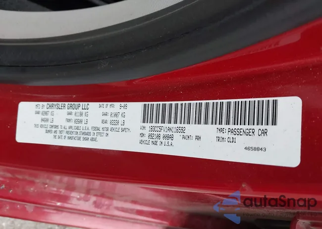 1B3CC5FV1AN116592: 43395324