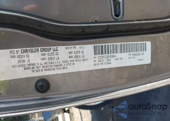 2C3CA5CG2BH559844: 43395342