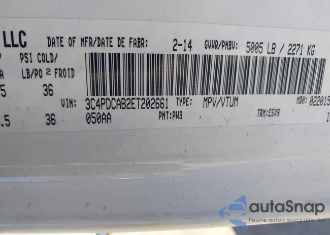 3C4PDCAB2ET202661: 43395353