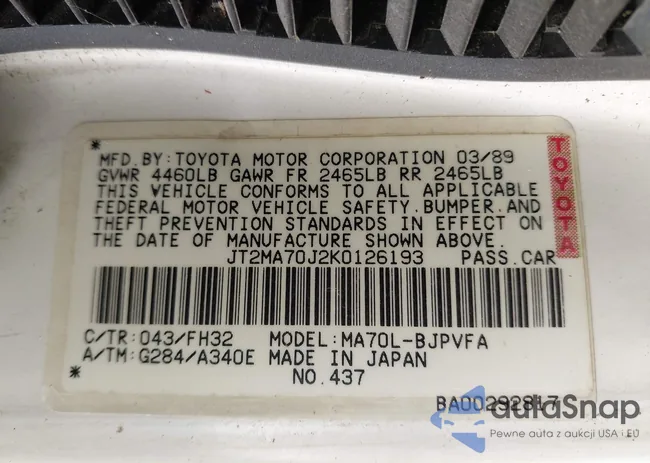 JT2MA70J2K0126193: 43395421