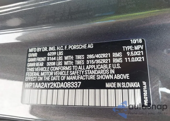 WP1AA2AY2KDA08337: 43395620