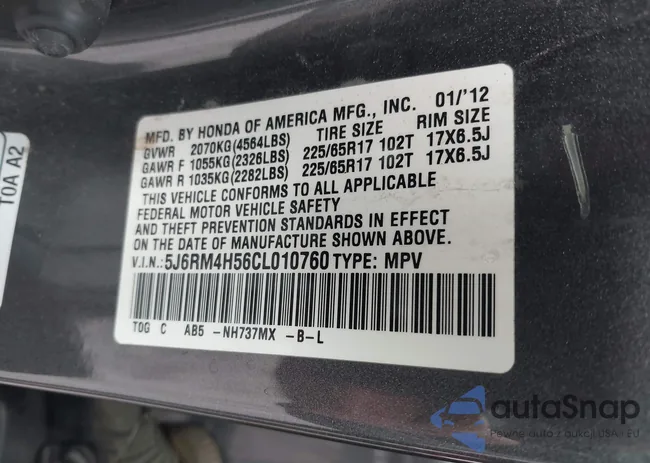 5J6RM4H56CL010760: 43395622