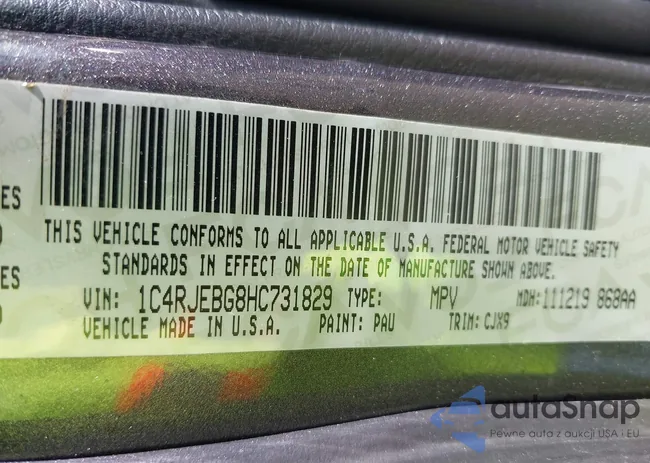 1C4RJEBG8HC731829: 43395633