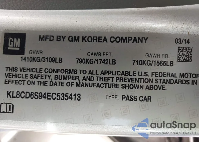 KL8CD6S94EC535413: 43396800