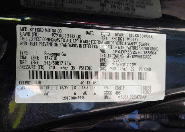 1FADP3N25EL188504: 43396849