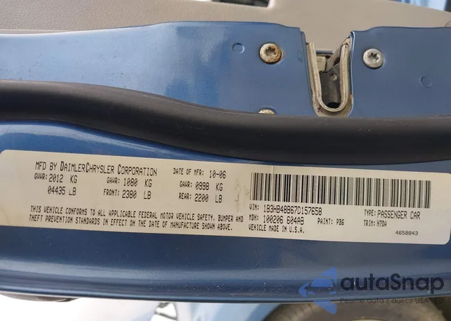 1B3HB48B67D157658: 43396932