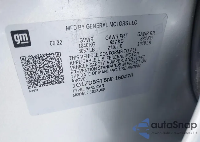 1G1ZD5ST5NF160470: 43396945