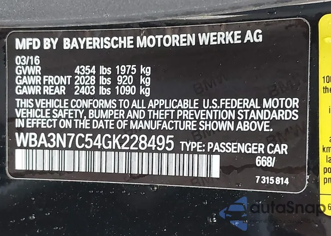 WBA3N7C54GK228495: 43396953