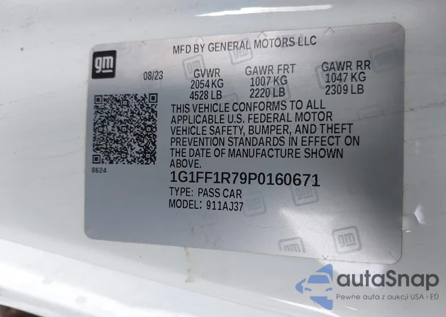 1G1FF1R79P0160671: 43396978