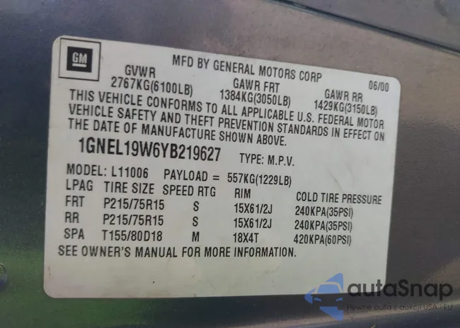 1GNEL19W6YB219627: 43396983