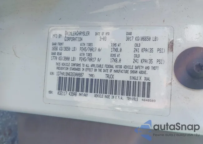 1D7HA18N63S300887: 43397054