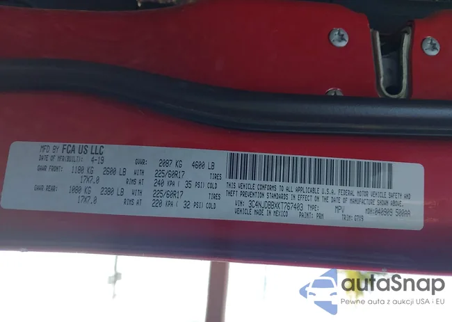 3C4NJDBBXKT767403: 43396243