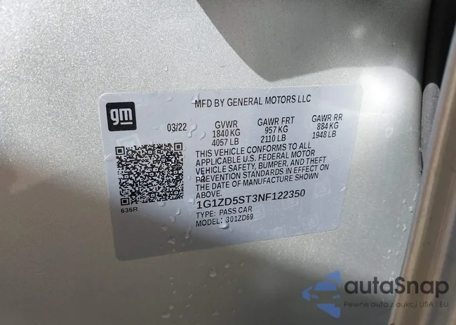 1G1ZD5ST3NF122350: 43396253