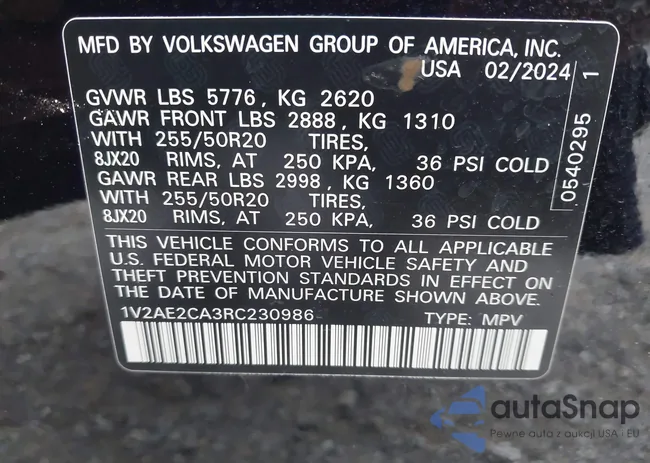 1V2AE2CA3RC230986: 43396276