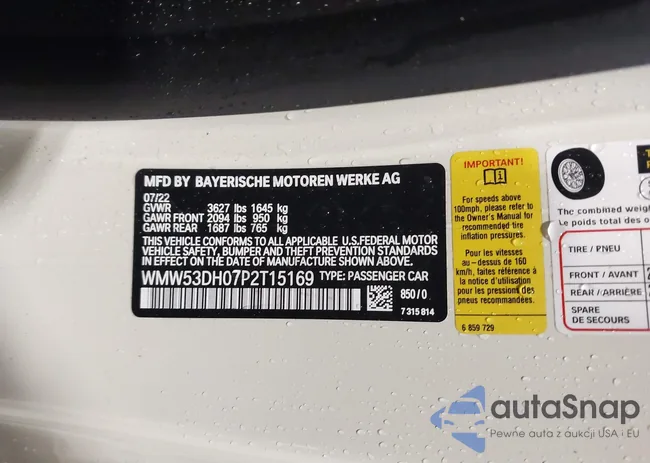 WMW53DH07P2T15169: 43396380