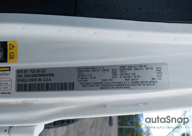 1C4HJXDN7MW647934: 43396392