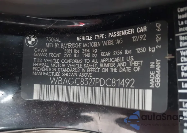 WBAGC8327PDC81492: 43396425