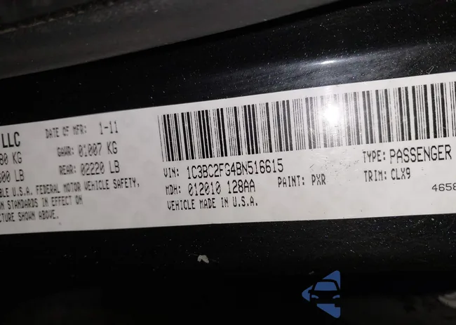 1C3BC2FG4BN516615: 43396441