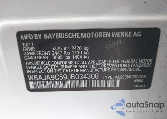 WBAJA9C59JB034308: 43396510