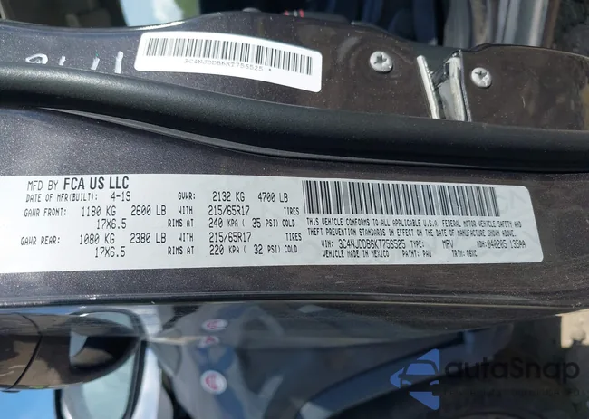 3C4NJDDB6KT756525: 43396603