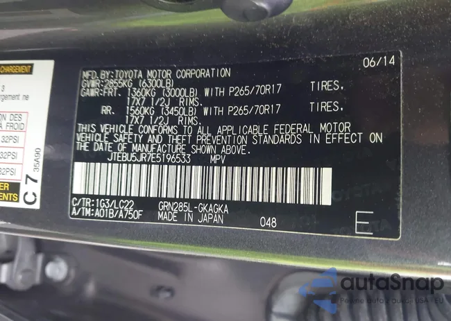 JTEBU5JR7E5196533: 43396615