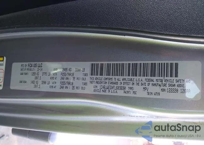 1C4BJWEGXFL603690: 43396619