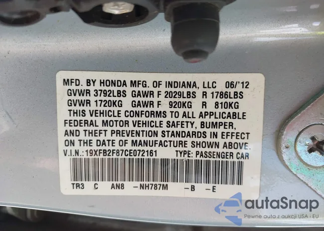 19XFB2F87CE072161: 43397655