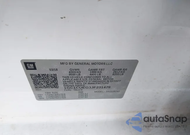 1GC1CUEG3JF231479: 43397720