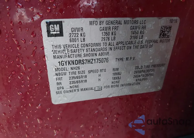 1GYKNDRS7HZ175076: 43397846