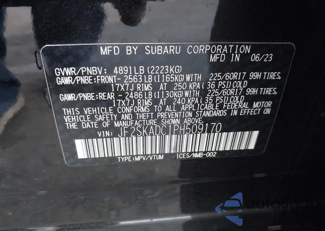 JF2SKADC1PH509170: 43397983