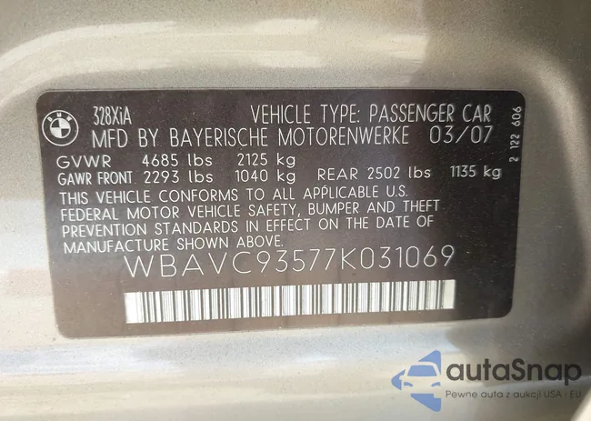 WBAVC93577K031069: 43398017