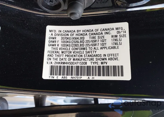 2HKRM4H50EH715308: 43398058