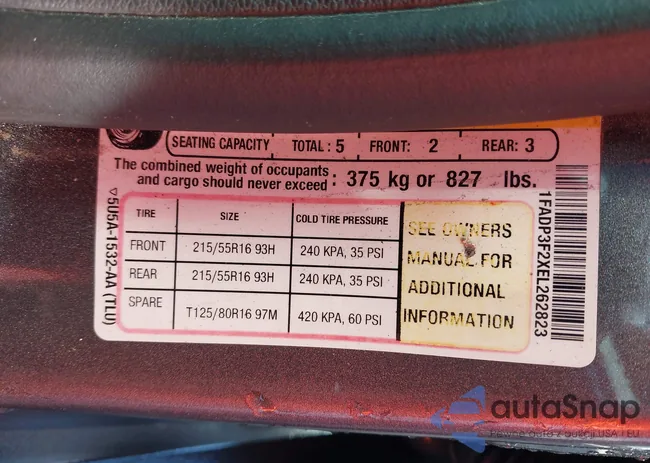 1FADP3F2XEL262823: 43397241